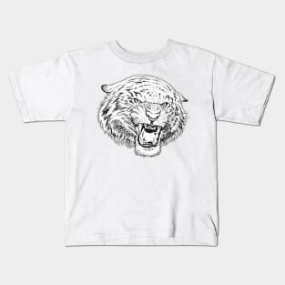 tigre black Kids T-Shirt